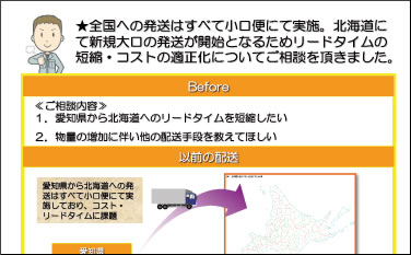 配送事例３リードタイム短縮
